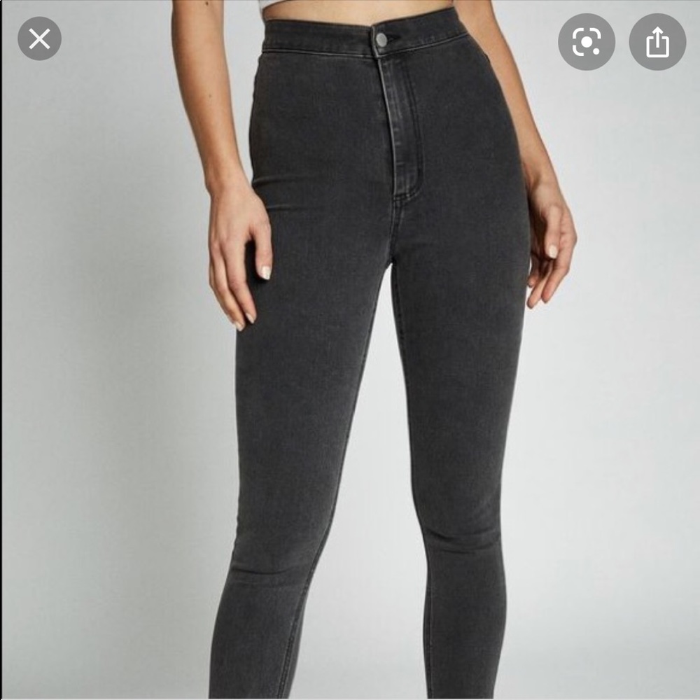 Cotton on High waisted faded black jeans